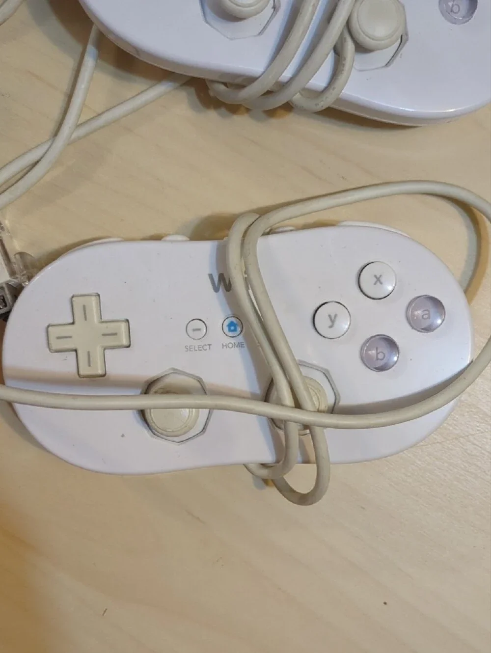 Nintendo White Wired Classic Wii Controllers with Matching Nunchuks